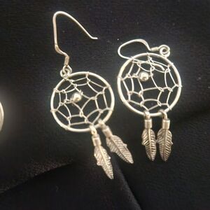 Sterling Silver Dreamcatcher Earrings